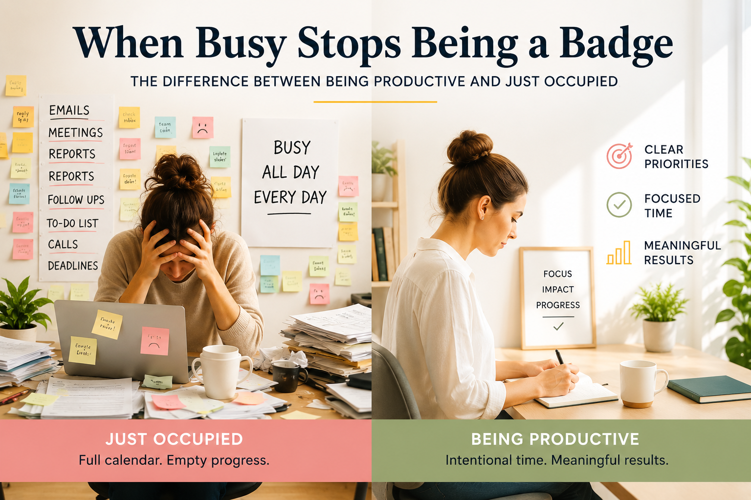 Busy vs productive