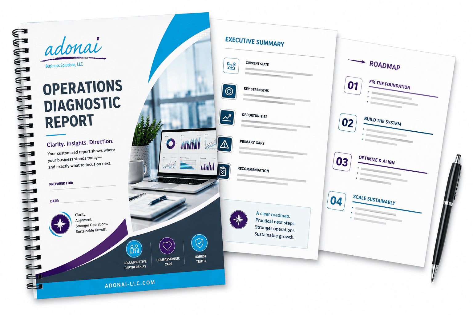 Diagnostic - report cover + sample pages comp