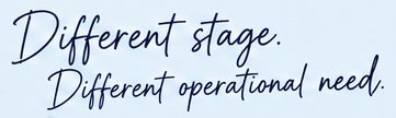 different stage differen needs